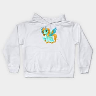 Baby pegasus with cute eyes Kids Hoodie